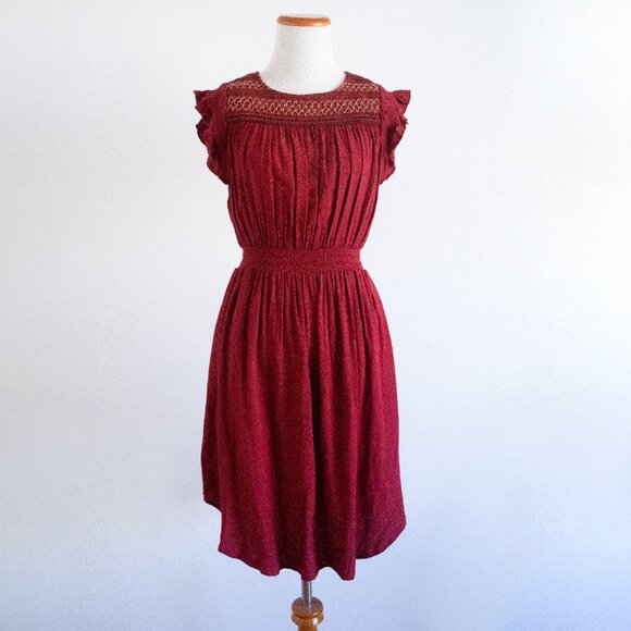 Anthropologie Dolan Left Coast Tansy Smocked Midi Dress Size XS - Picture 2 of 16